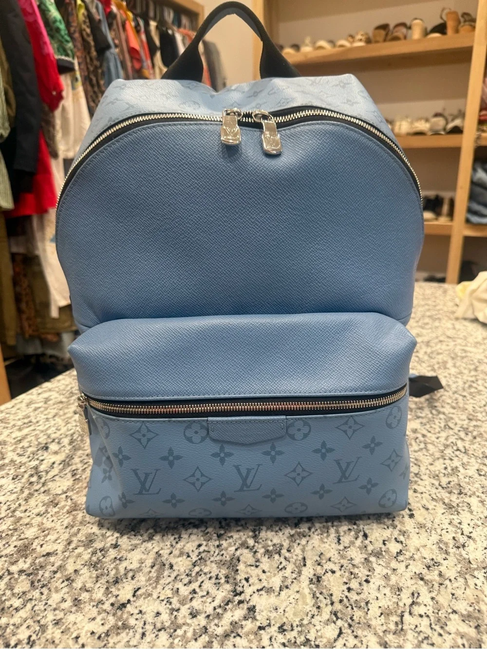 Louis Vuitton Taigarama PM Monogram Lagoon Blue Backpack